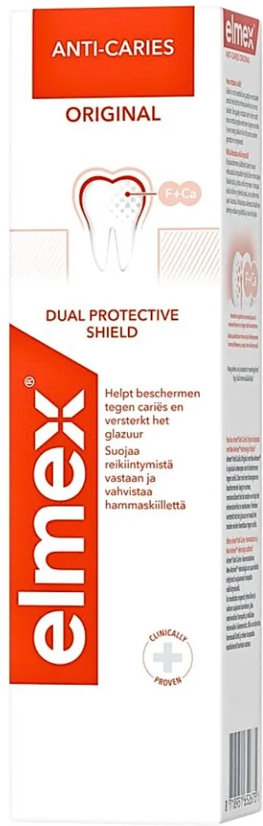 4 x Elmex Tandpasta Anti-Cariës Original 75 ml - Anti-cariës - Tandpasta - Cariës - Gaatjes - Tandglazuur