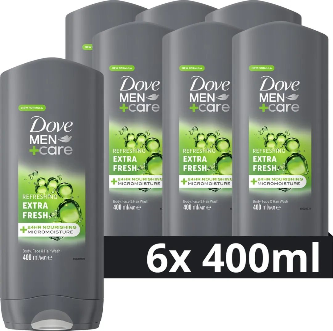 Dove Men+Care 3-in-1 Douchegel Extra Fresh - 6x400ml