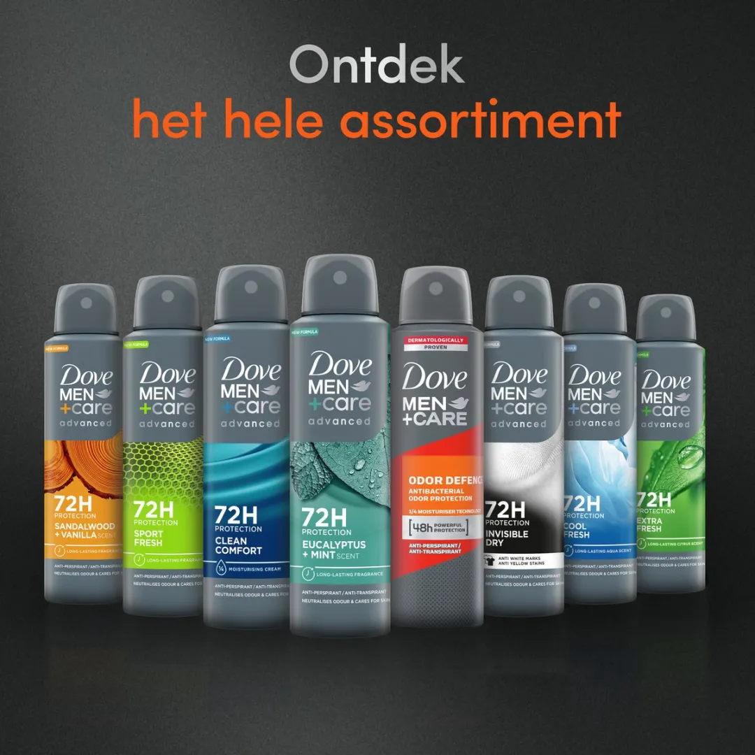 Dove Men+Care Advanced Anti-Transpirant Spray Sandalwood & Vanilla - 6x150ml