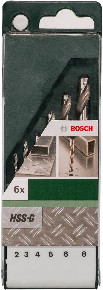Bosch HSS-G Metaalboorset 6-delig - 2,0-8,0mm