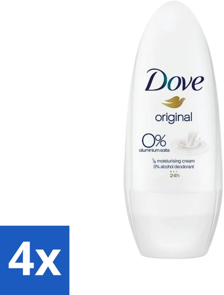 Dove Original Roll-on Deodorant 200ml - 4 Stuks