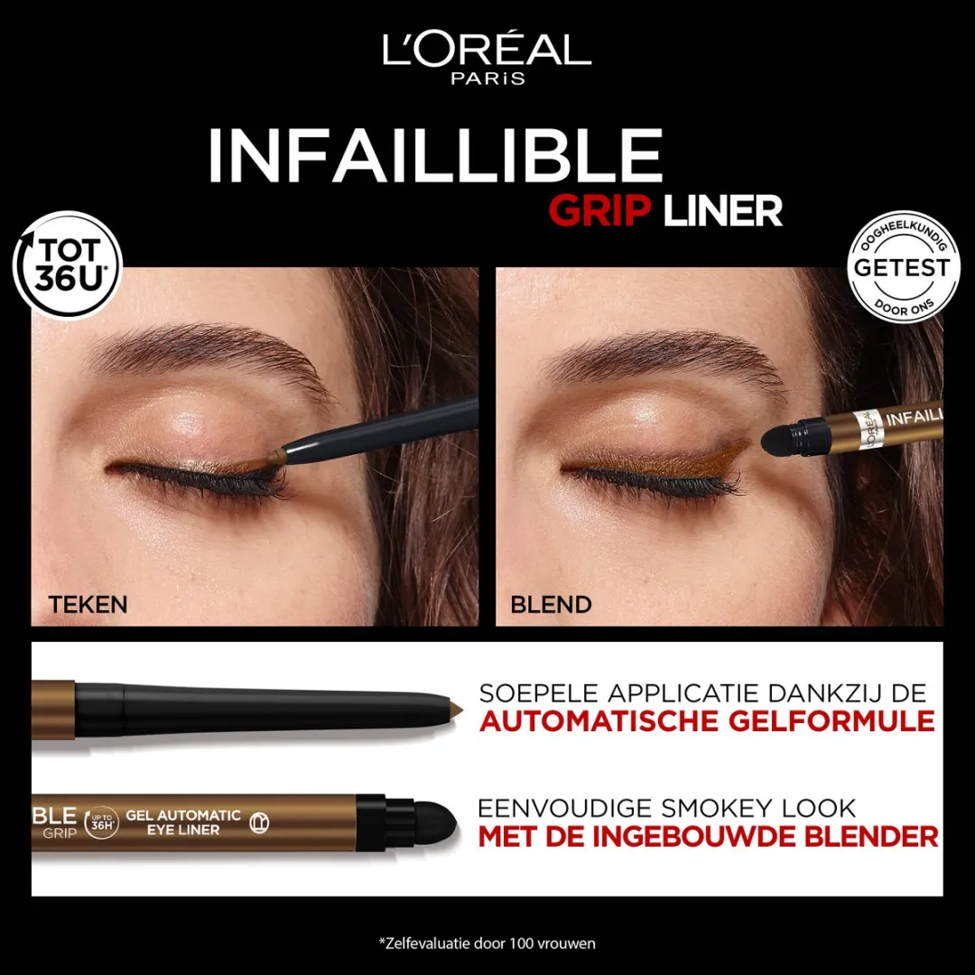 L'Oréal Paris Infaillible 36H Grip Gel Automatic Eyeliner Bronzed Espresso 5g