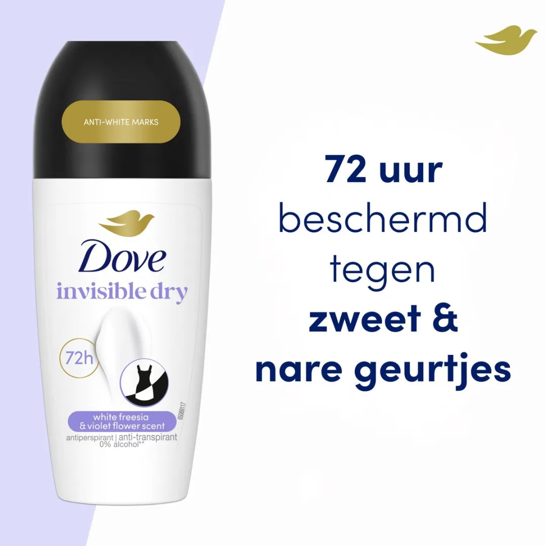 Dove Anti-Transpirant Invisible Dry Roller 50ml - 6 Stuks