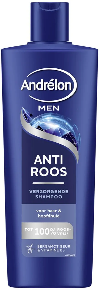 Andrélon – Shampoo – Anti Roos Men – 400 ml - Voordeelverpakking - 2 stuks - Mannelijke hoofdhuid - Droge hoofdhuid