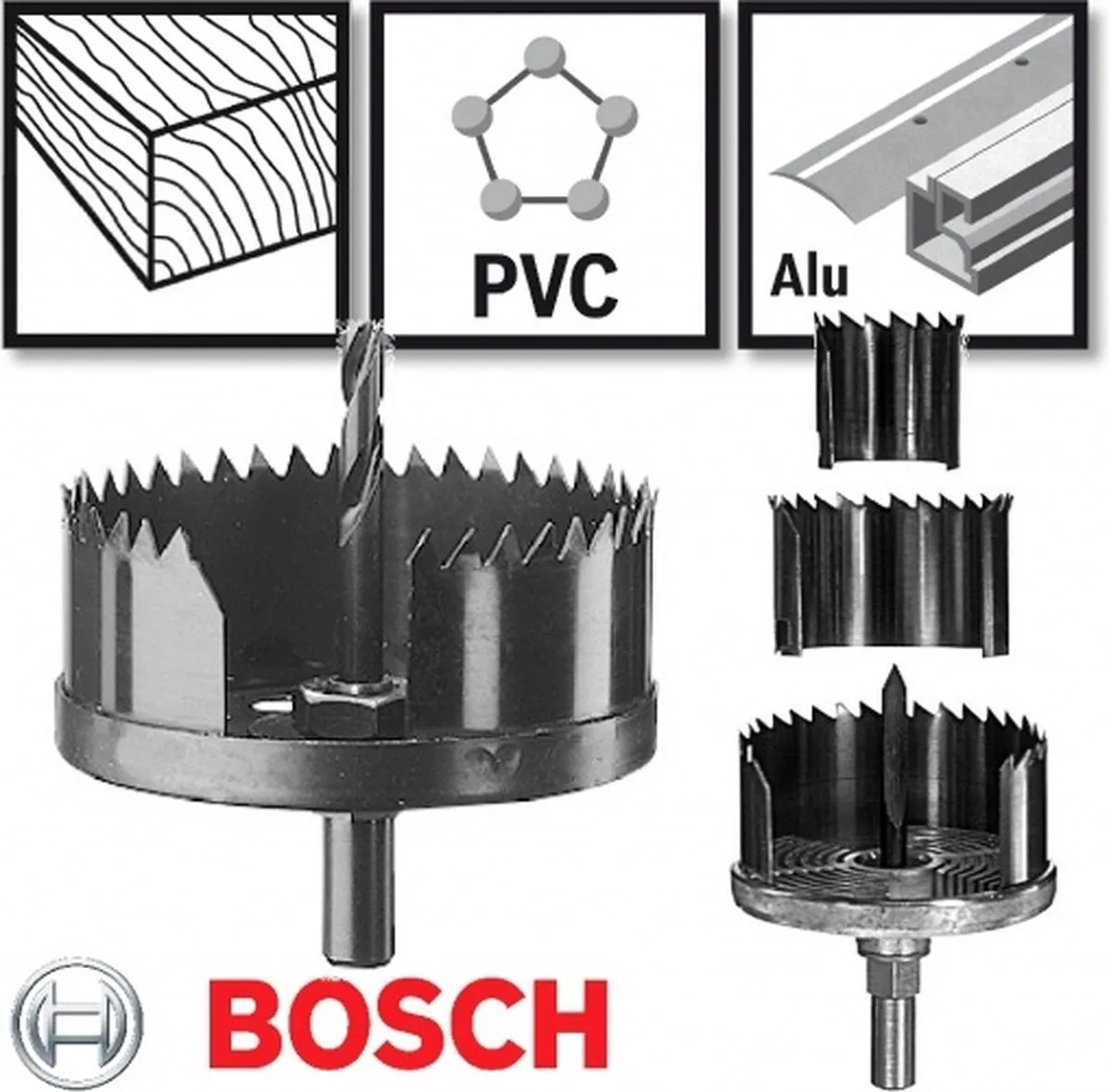 Bosch 6-delige Zaagkransset 46mm - Aluminium - afbeelding 6 van 6