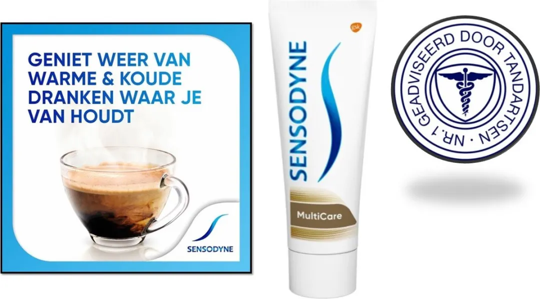 Sensodyne MultiCare Tandpasta - 300ml (4x75ml)