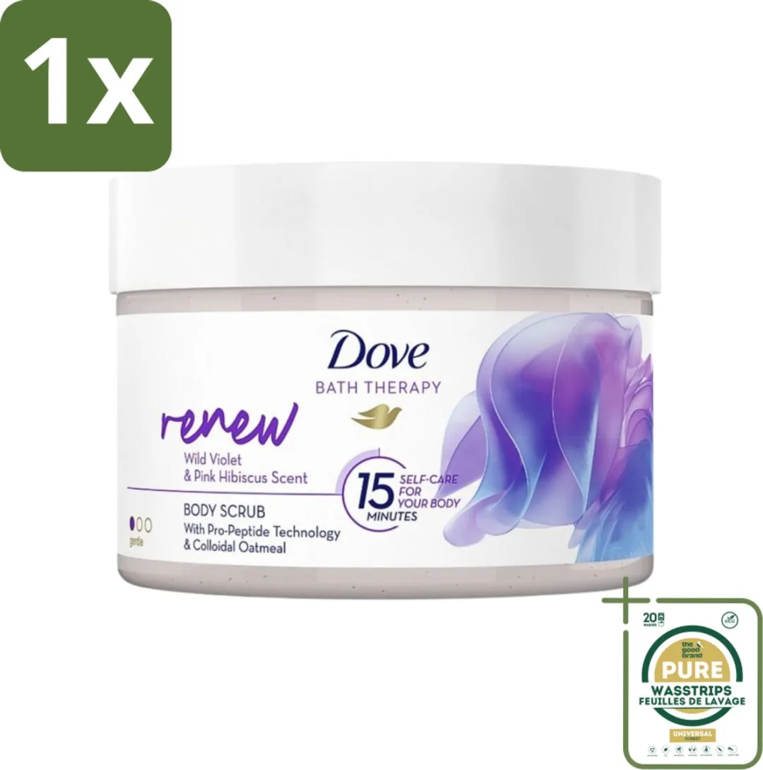 Dove Bath Therapy Renew Bodyscrub Wilde Viooltjes & Roze Hibiscus 295ml
