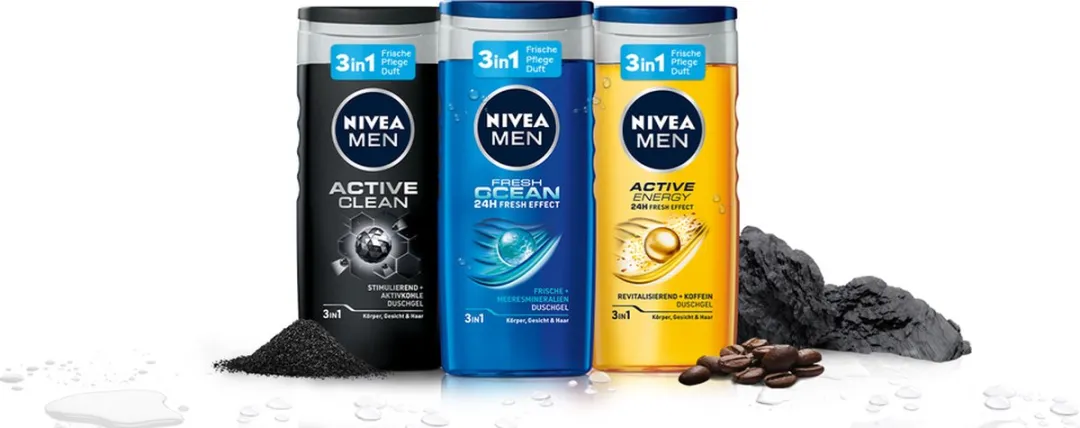 NIVEA MEN Boost Douchegel 3-in-1 - 6x250ml