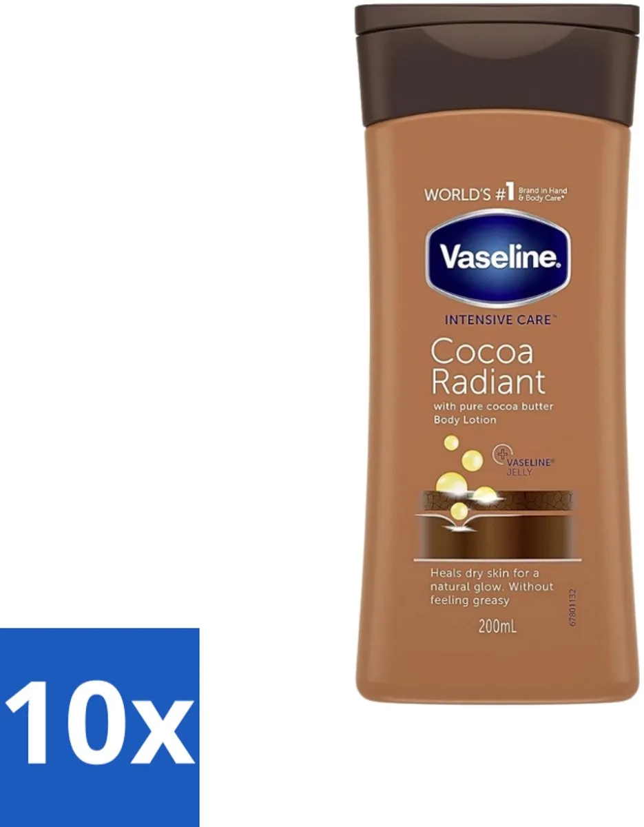 Vaseline Bodylotion Cocoa 200ml - 10 Stuks