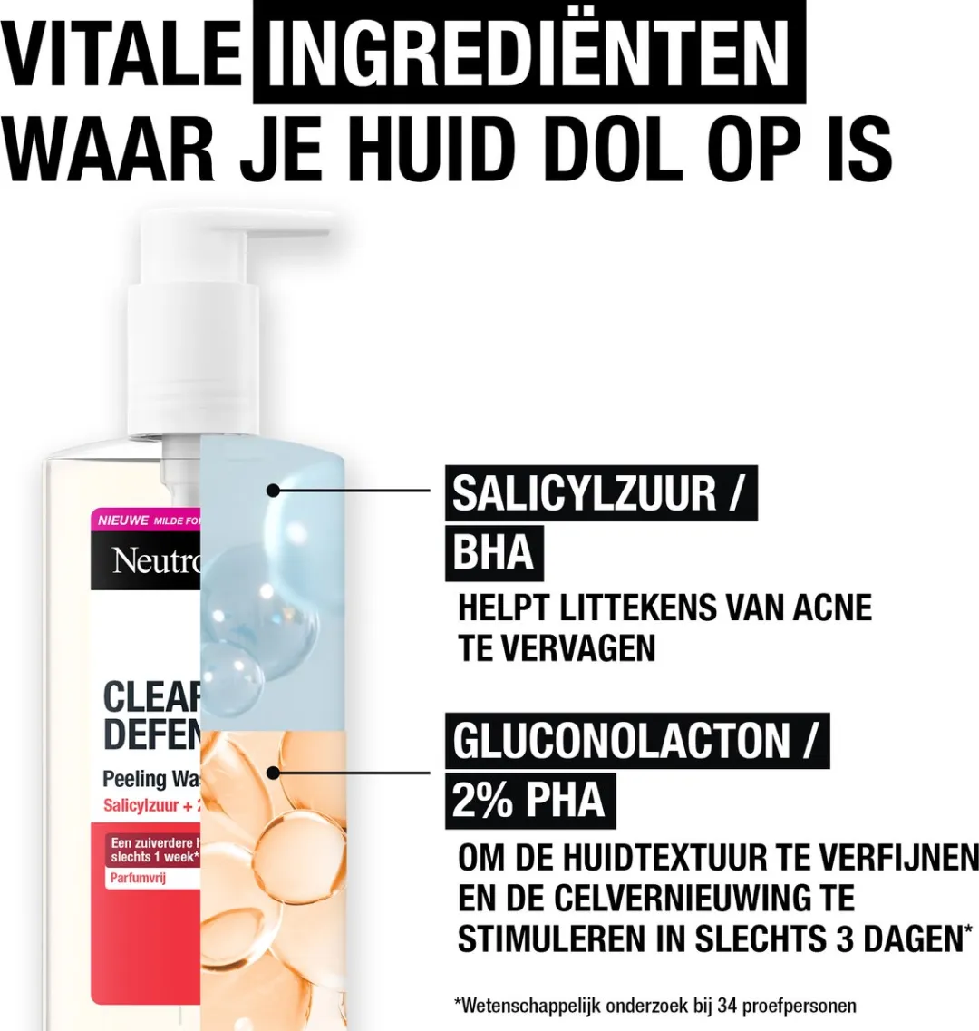 Neutrogena Clear & Defend+ Peeling Wasgel 200ml