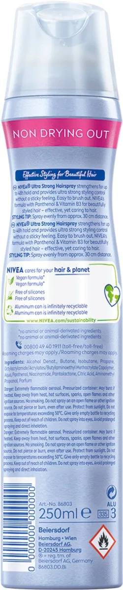 NIVEA Ultra Strong Haarspray 250ml - 6 Stuks