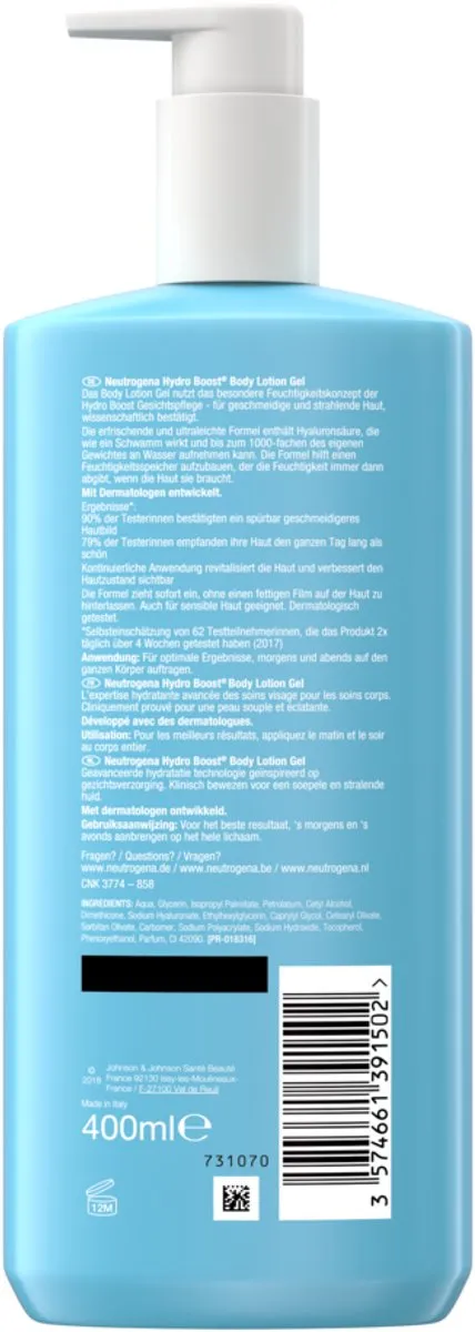 Neutrogena Hydro Boost Bodycrème 400ml - afbeelding 5 van 7