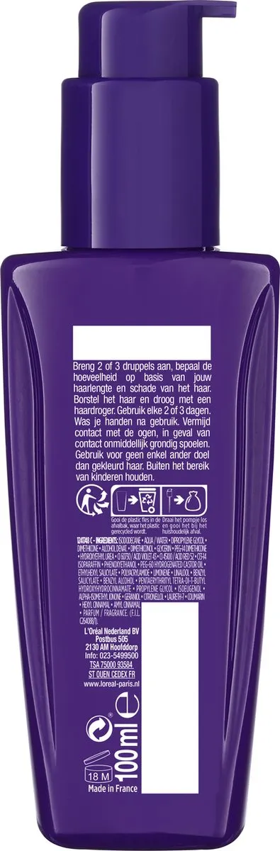 L'Oréal Paris Elvive Color Vive Purple Oil Serum 100ml