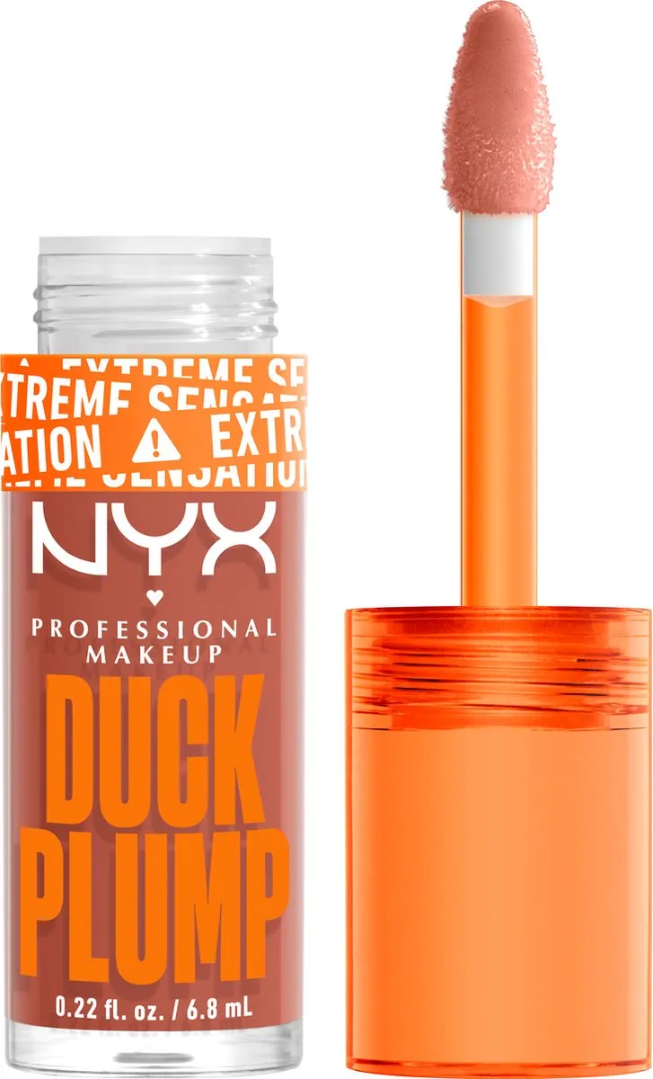 NYX Professional Makeup Duck Plump Apri Caught Plumping Lipgloss - Licht Bruin 6,8ml