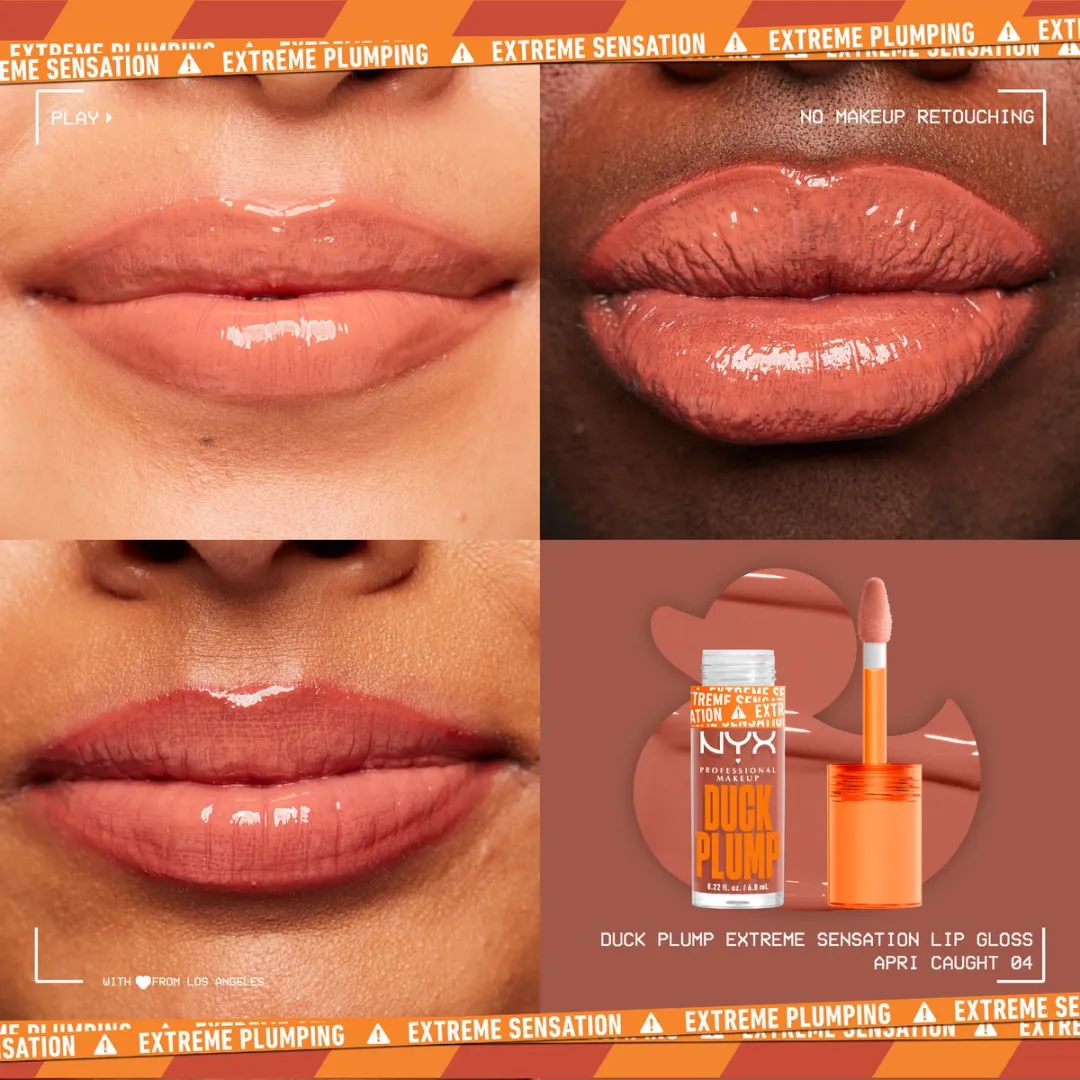 NYX Professional Makeup Duck Plump Apri Caught Plumping Lipgloss - Licht Bruin 6,8ml