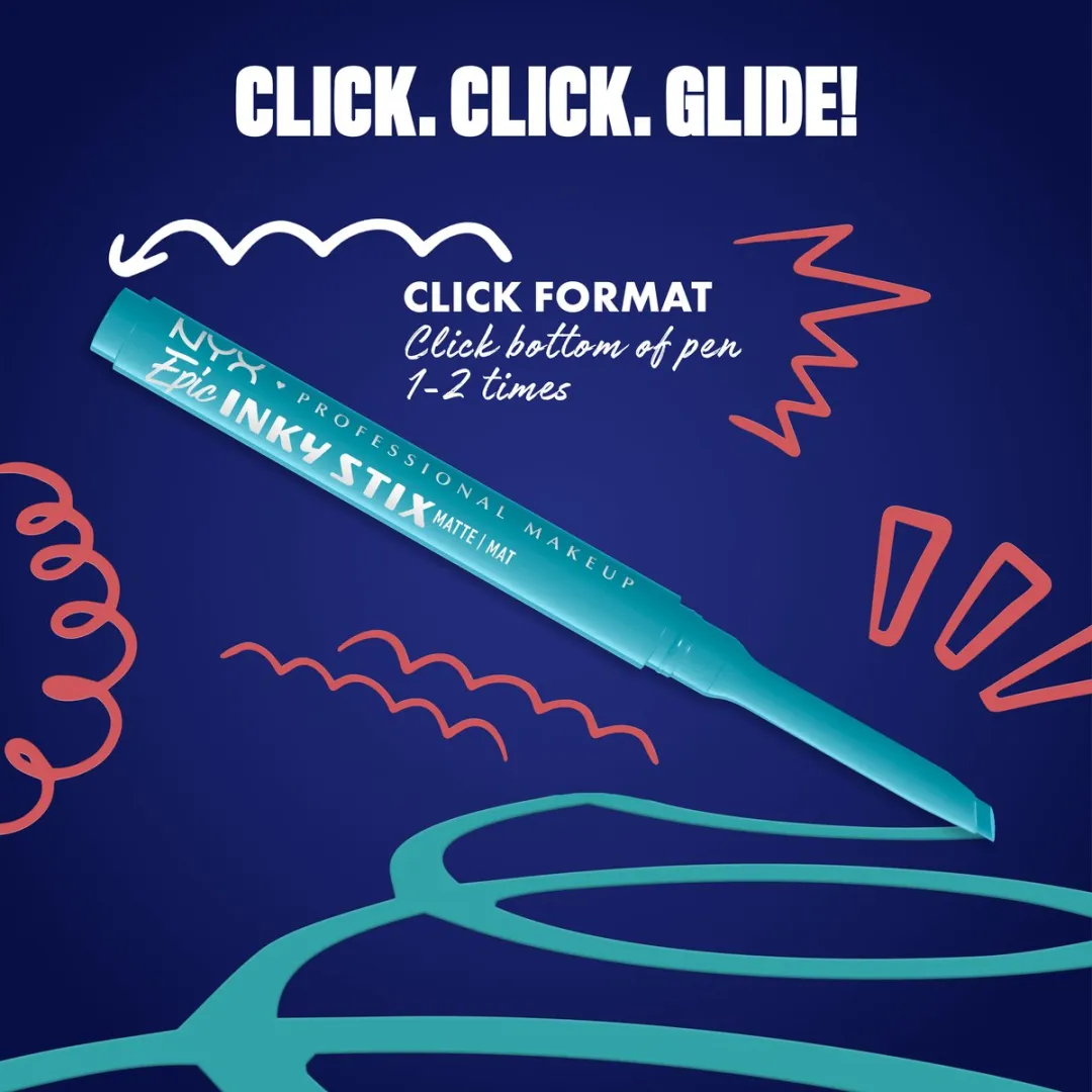NYX Professional Makeup Epic Inky Stix Eyeliner Cyber Cyan - afbeelding 6 van 6