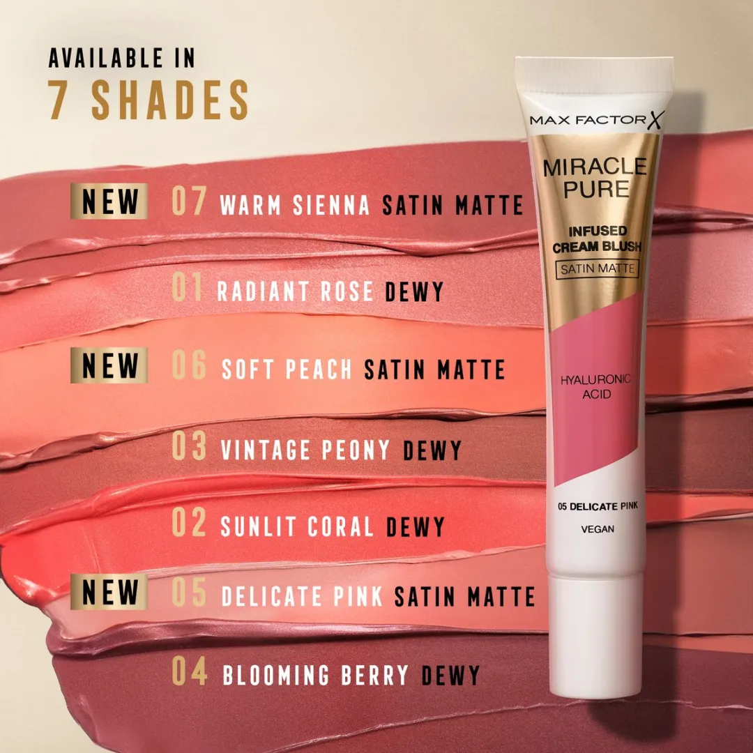 Max Factor Miracle Pure Infused Cream Blush 05 Delicate Pink