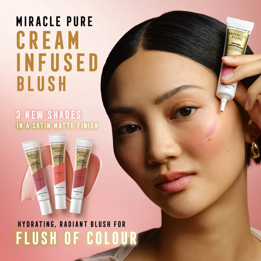 Max Factor Miracle Pure Infused Cream Blush 05 Delicate Pink - afbeelding 6 van 6
