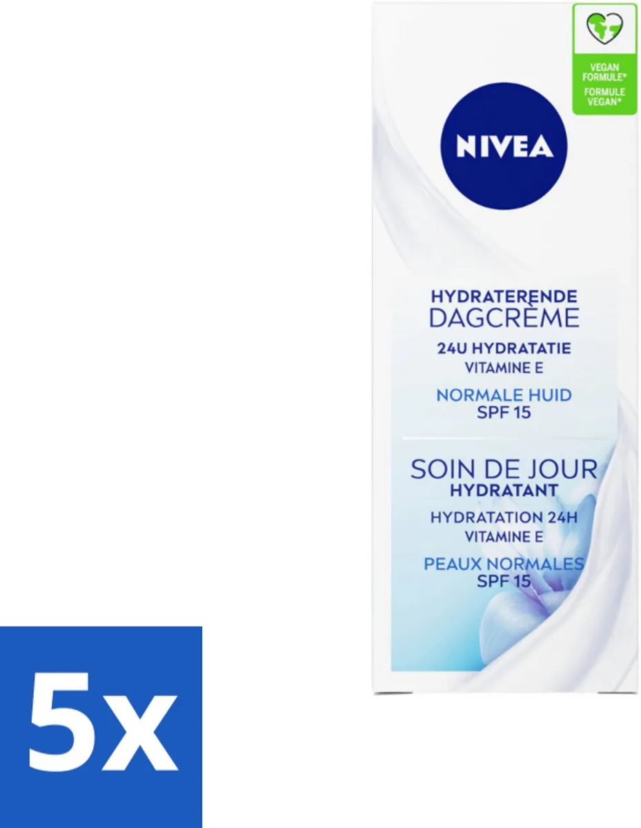 NIVEA Essentials Dagcrème SPF 15 50ml - 5 Stuks