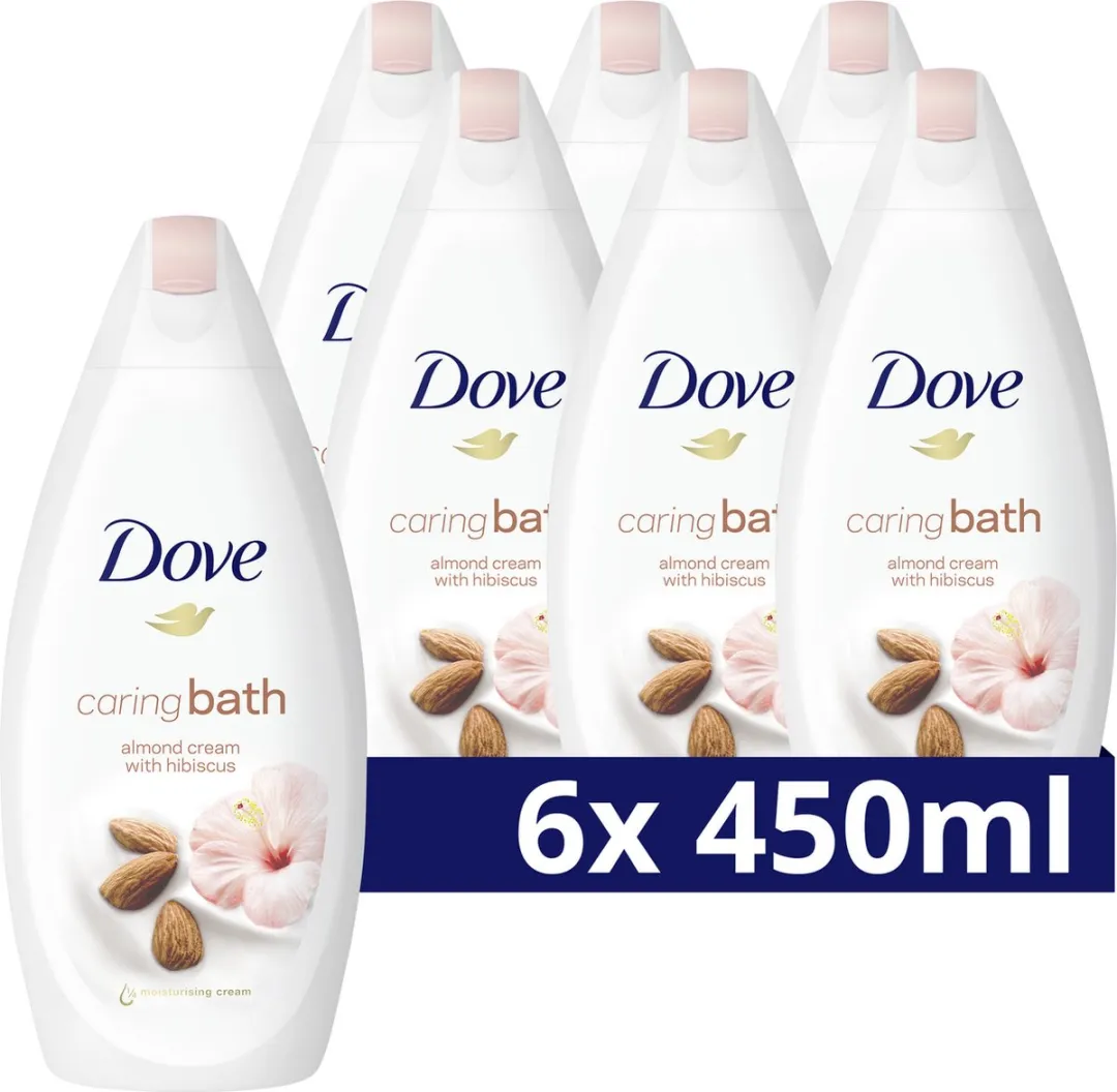 Dove Caring Bath Amandelmelk & Hibiscus Badcrème - 24 Stuks