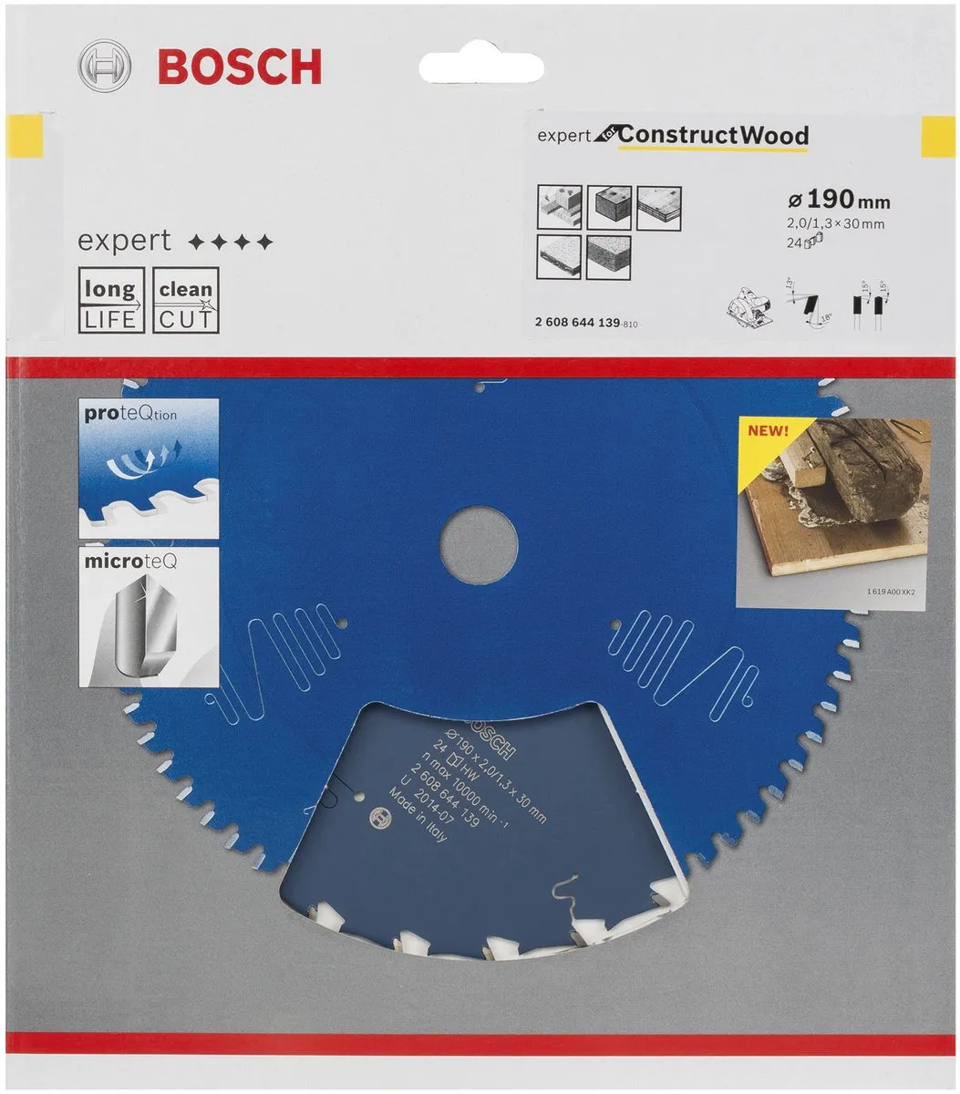 Bosch Expert for Wood Cirkelzaagblad 190mm - 24 Tanden