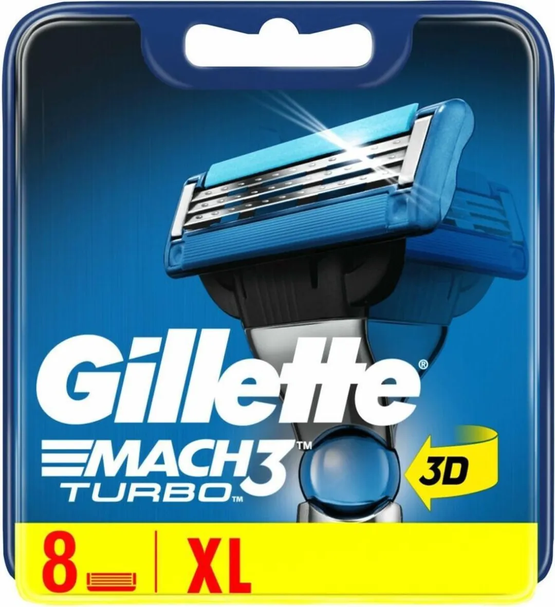 Gillette Mach 3 Turbo Scheermesjes 8 Stuks