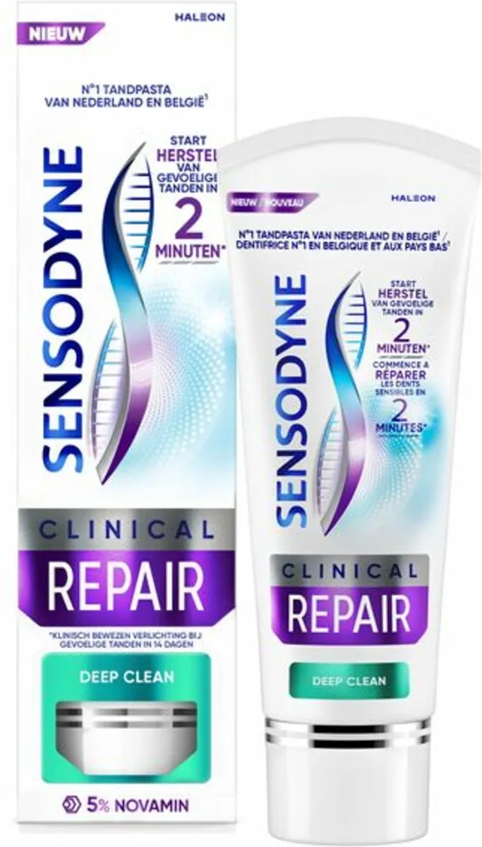 Sensodyne - Tandpasta - Clinical Repair - Deep Clean - 75ml x 6