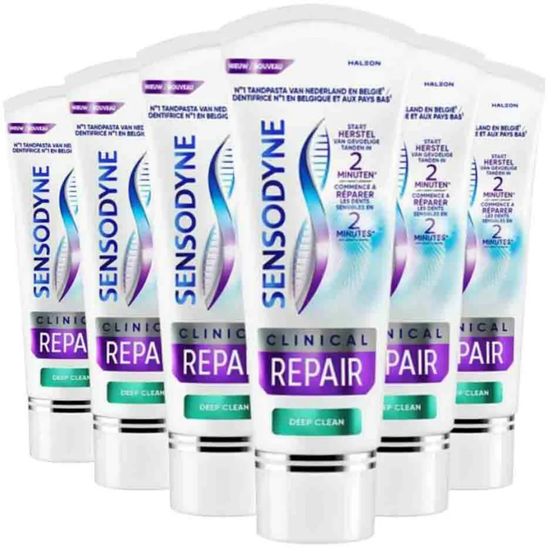 Sensodyne - Tandpasta - Clinical Repair - Deep Clean - 75ml x 6