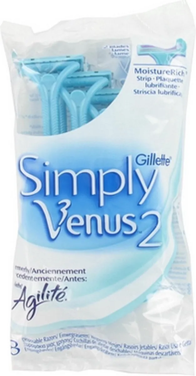 Gillette Venus Simply Venus 2 Wegwerpscheermesjes - 8 Stuks