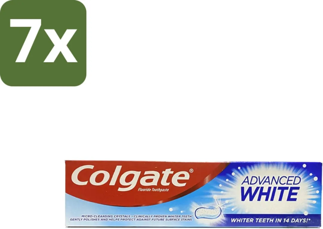 Colgate Advanced White Tandpasta 100ml - 7 Stuks