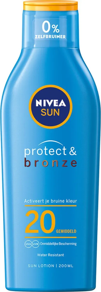 NIVEA Sun Protect & Bronze Zonnemelk SPF 20 - 2x200ml