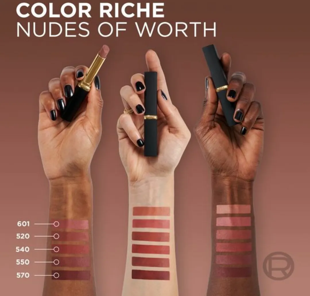 L'Oréal Paris Color Riche Intense Volume Matte Nudes Lippenstift 601 Worth It - 3 Stuks