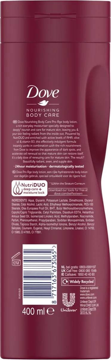 Dove Anti-Age Bodylotion 2400ml - 6x400ml