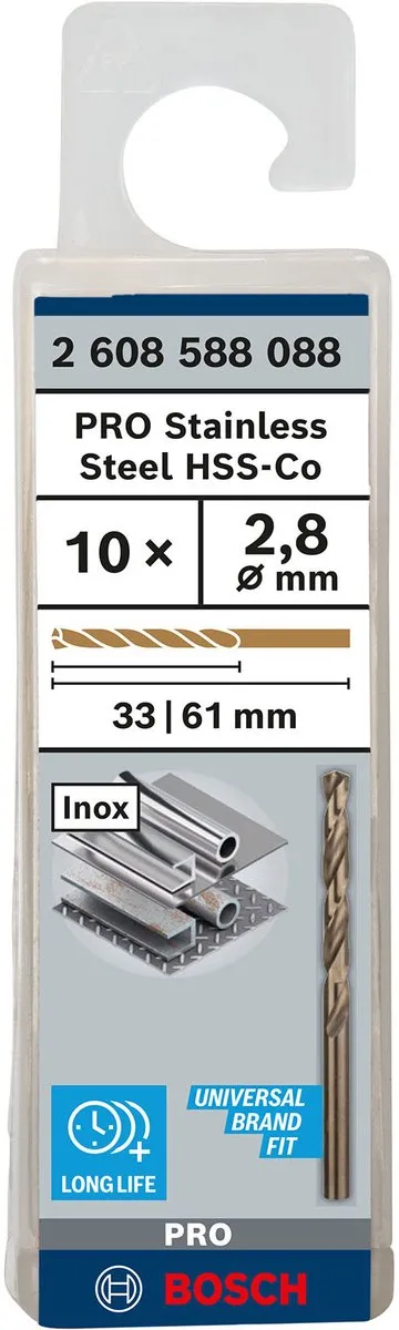 Bosch PRO HSS-Co Klopboormachine 2,8x33x61mm - Hout