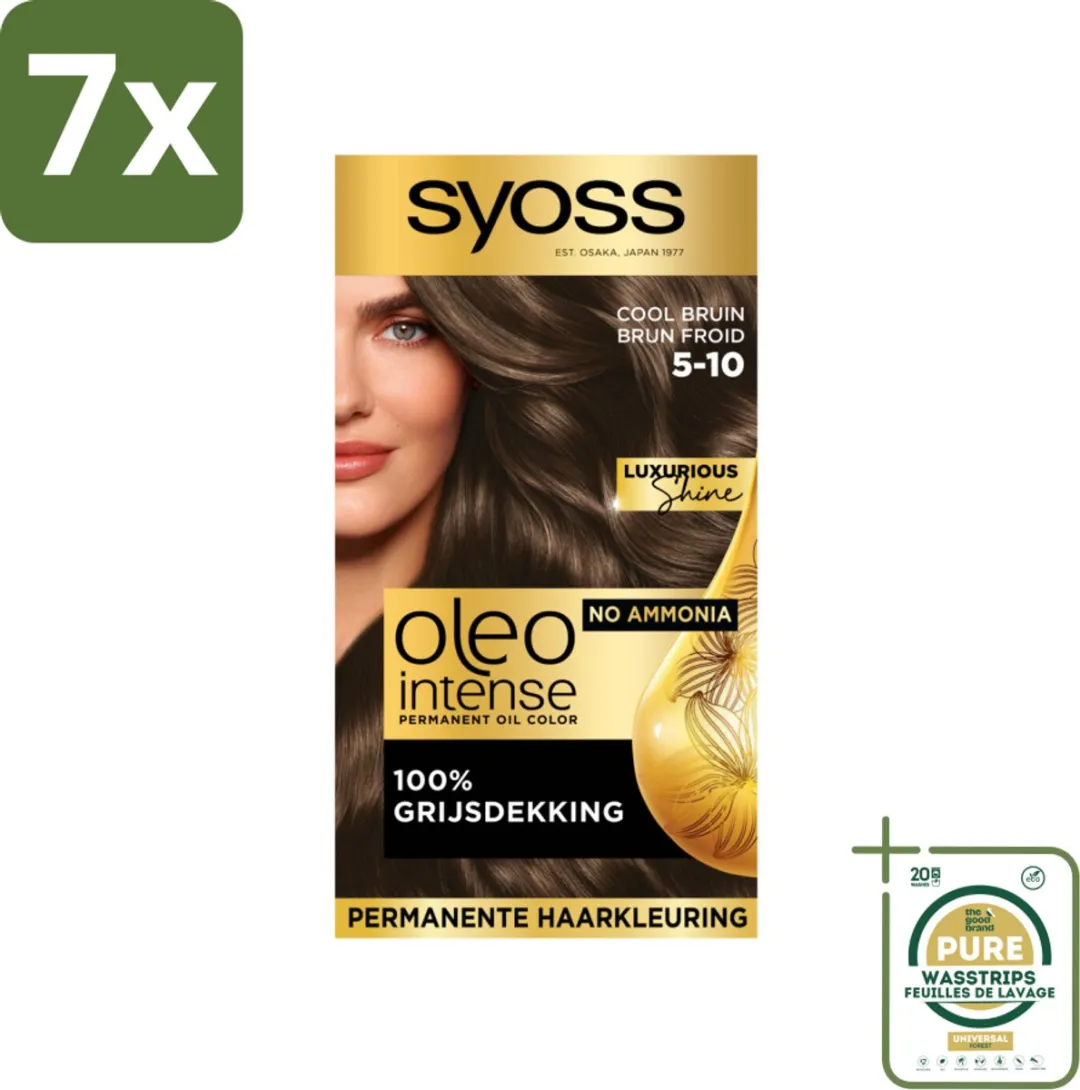 SYOSS Oleo Intense 5-10 Cool Bruin Haarverf - 7 Stuks