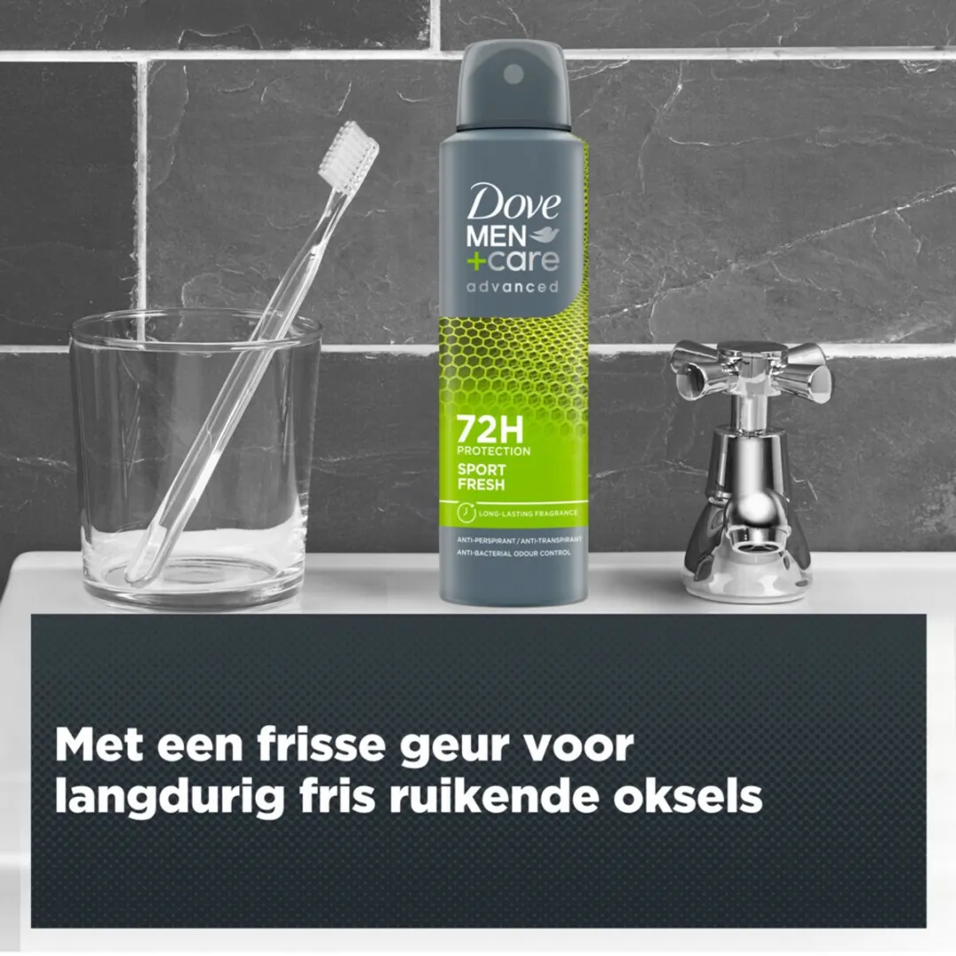 Dove Men+Care Deodorant Spray - Sport Fresh - 150 ml - Bulkverpakking - 7 stuks