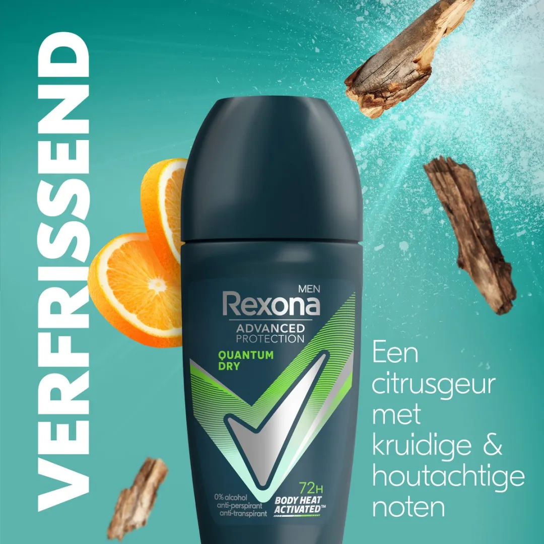 Rexona Men Quantum Dry Anti-Transpirant Roller - 300ml