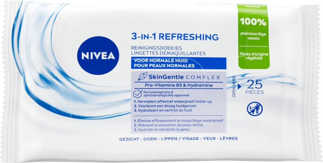 NIVEA Verfrissende Reinigingsdoekjes 25 Stuks
