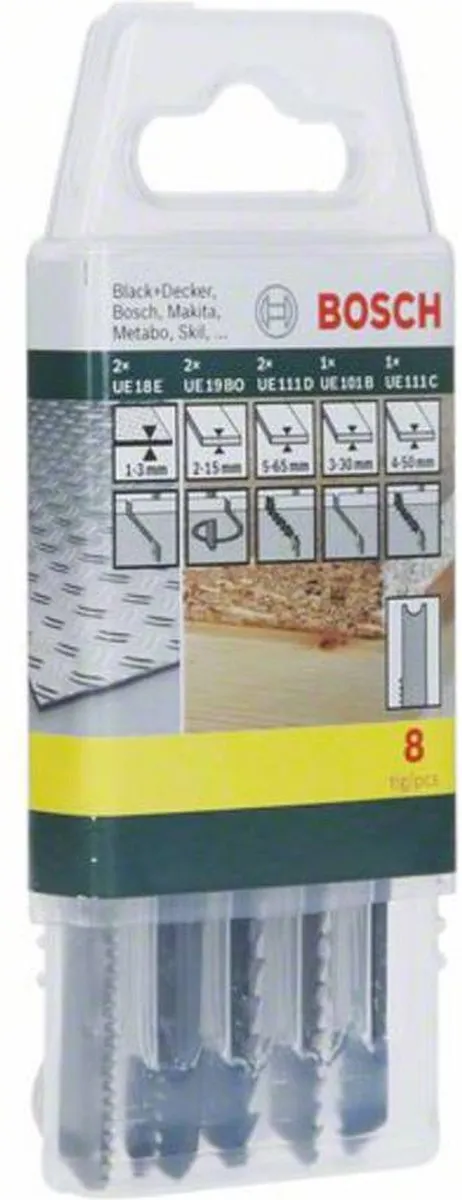 Bosch Set Zaagbladen Hout 8-delig - U-schacht