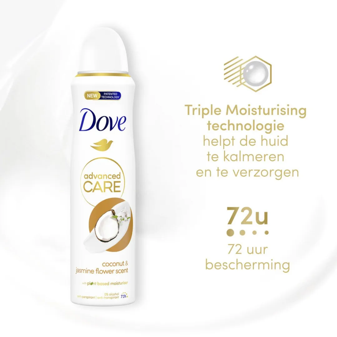 Dove Deodorant Spray Advanced Care Kokos & Jasmijn - 150ml