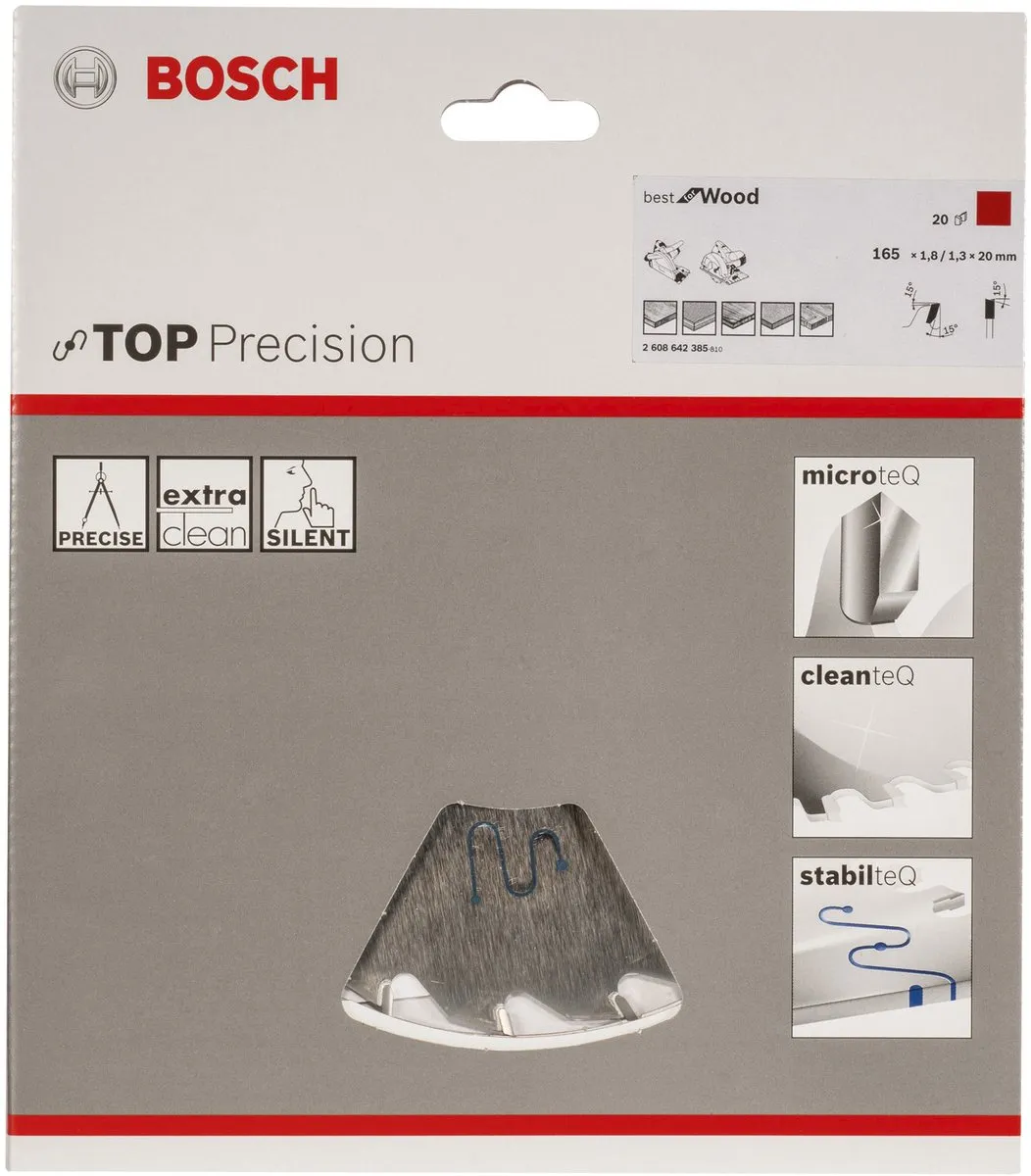 Bosch Professional Top Precision Cirkelzaagblad 165mm - 20 Tanden
