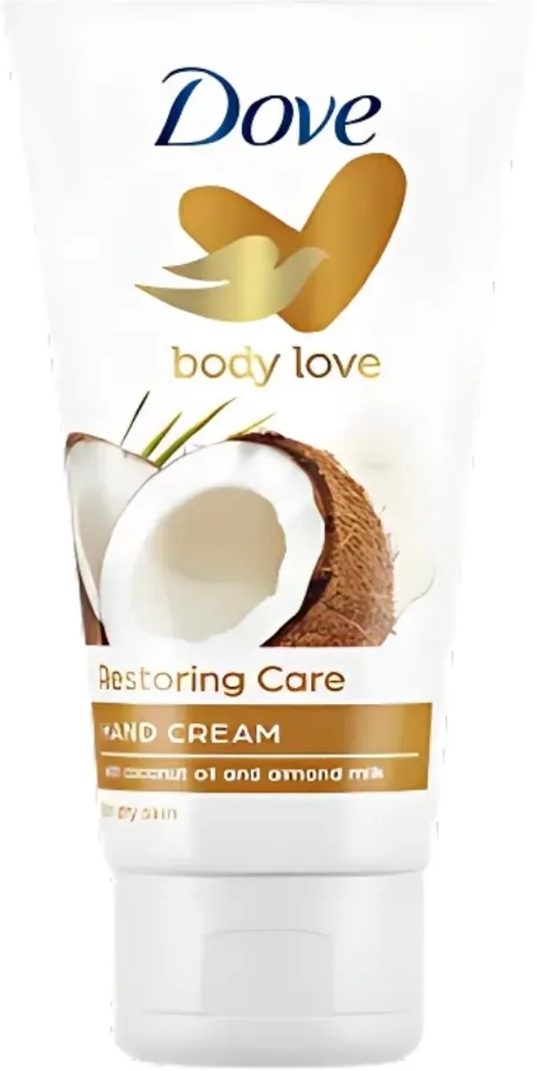Dove Handcrème Body Love Restoring Care Kokos & Amandel - 7 Stuks