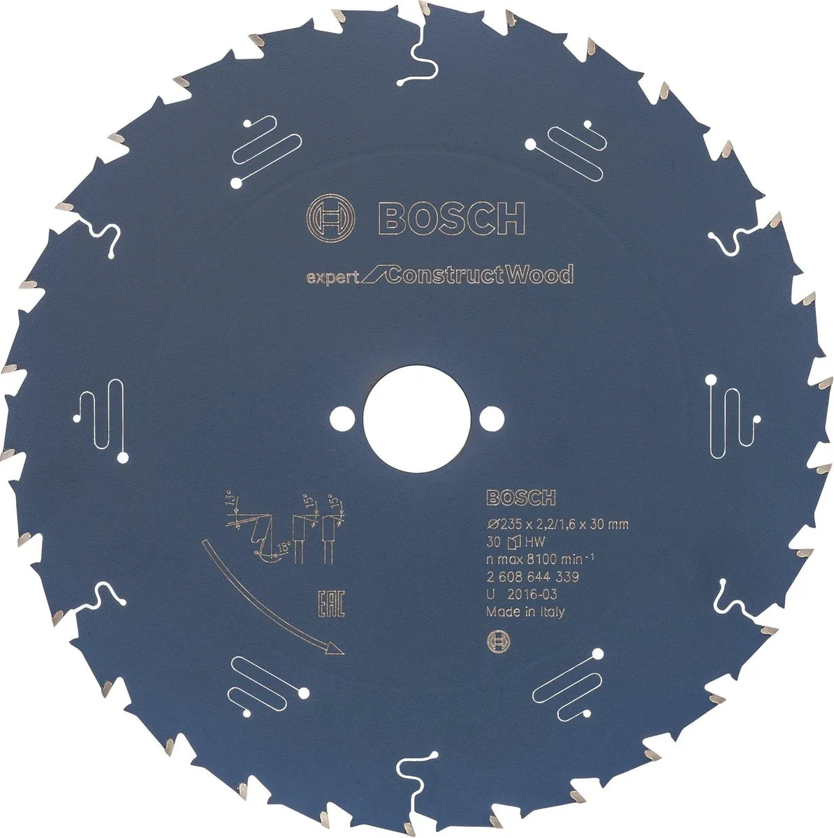 Bosch Professional Blad Expert for Construct Wood 235x30x2 Zaagblad