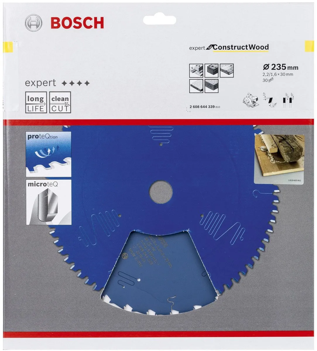 Bosch Professional Blad Expert for Construct Wood 235x30x2 Zaagblad - 30 Tanden
