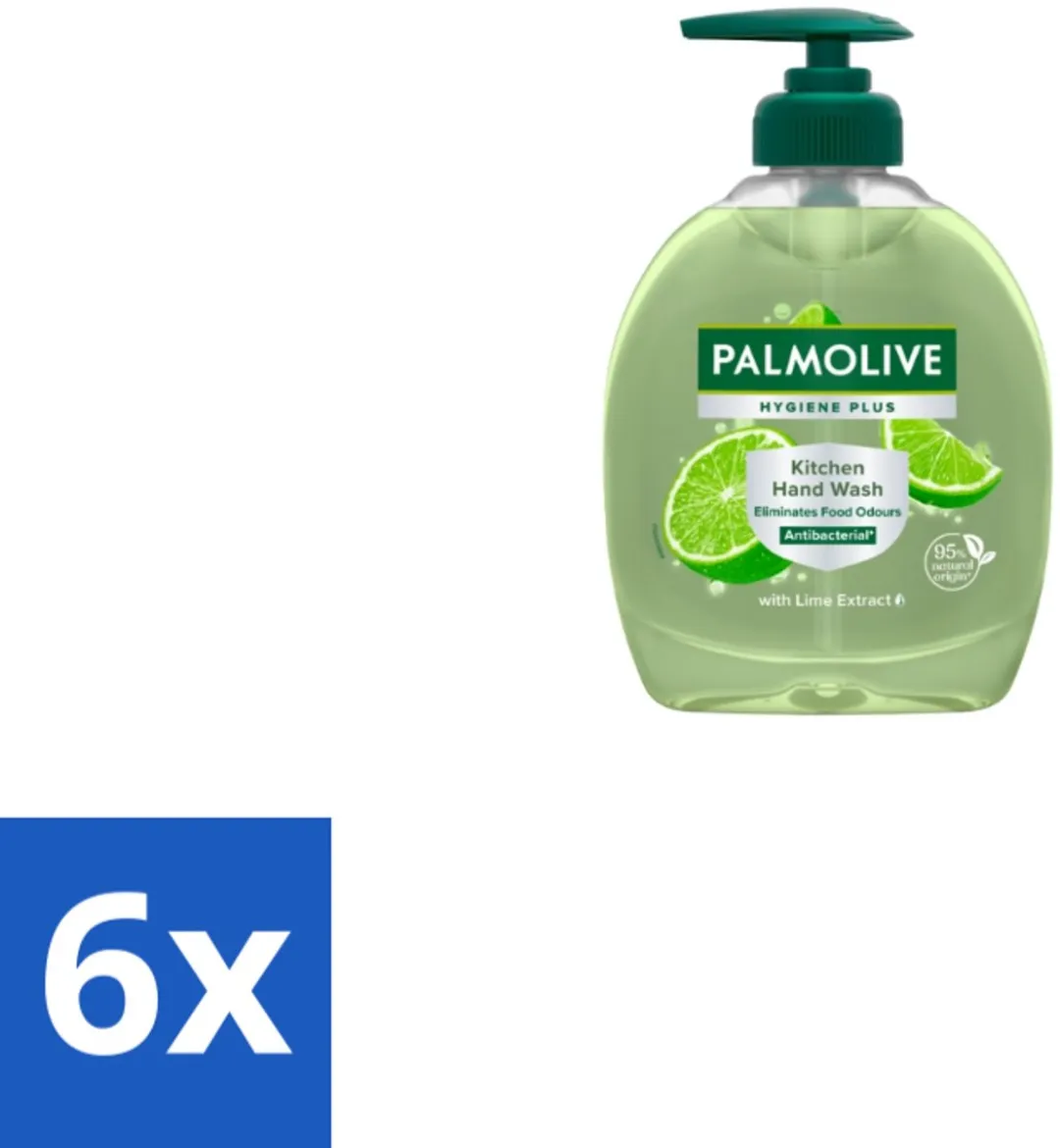 6 x Palmolive - Handzeep - Met Pomp - Hygiëne Plus Kitchen - 300ml - Keukenhandzeep - Antibacterieel - Anti-geur - Hygiëne - Handen Reinigen