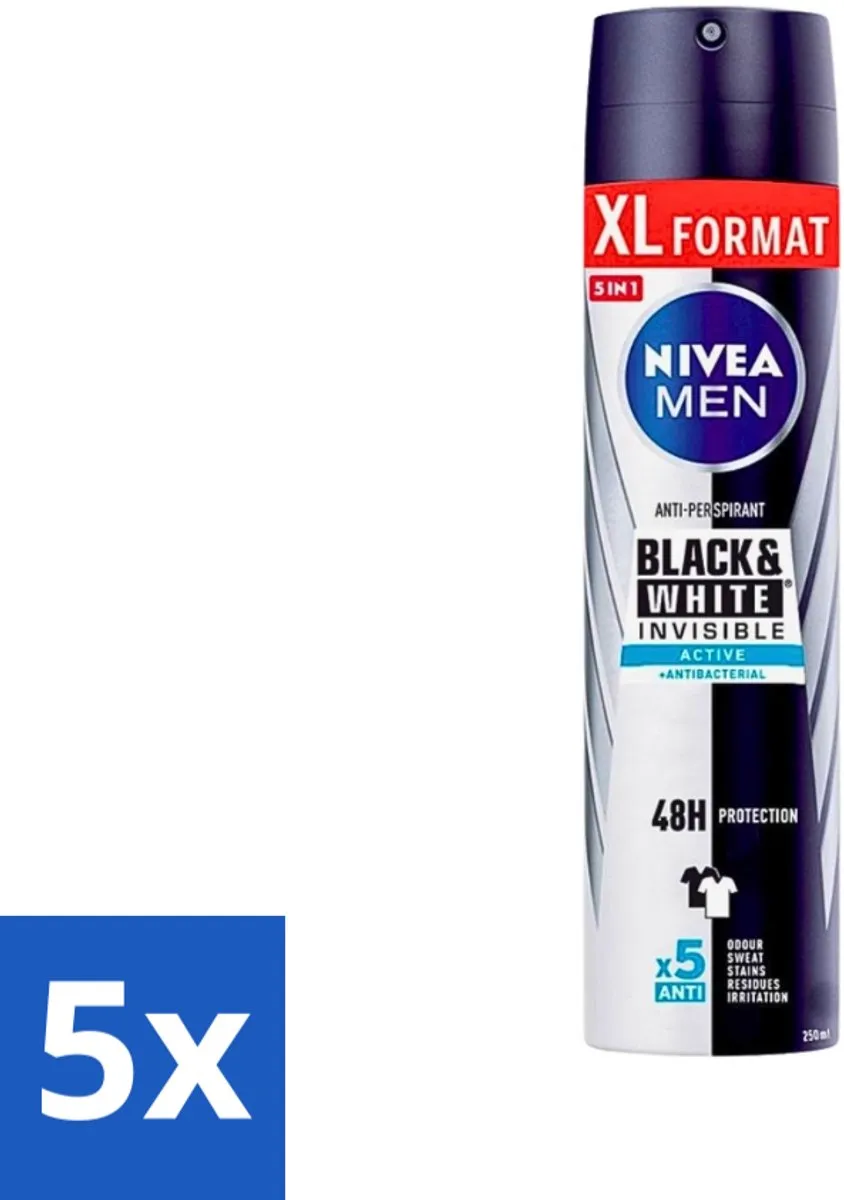 NIVEA Men Invisible Black & White Active Deospray 250ml
