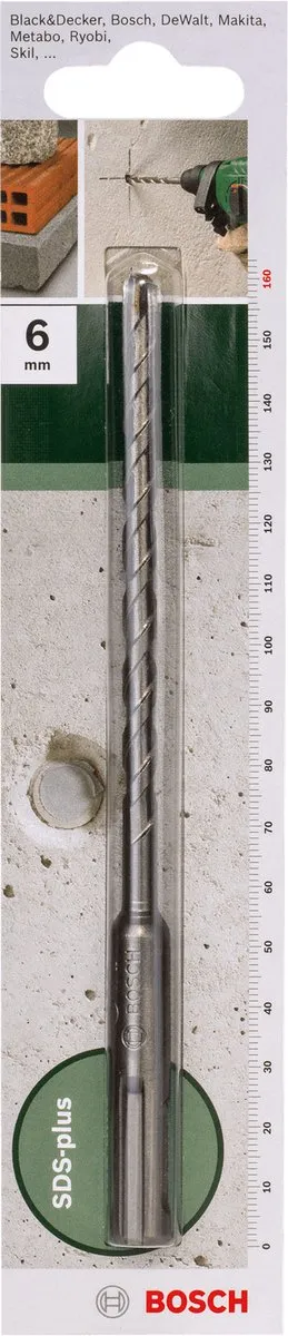 Bosch Hamerboor SDS-plus S2 6x100mm - Beton - 1 Stuk