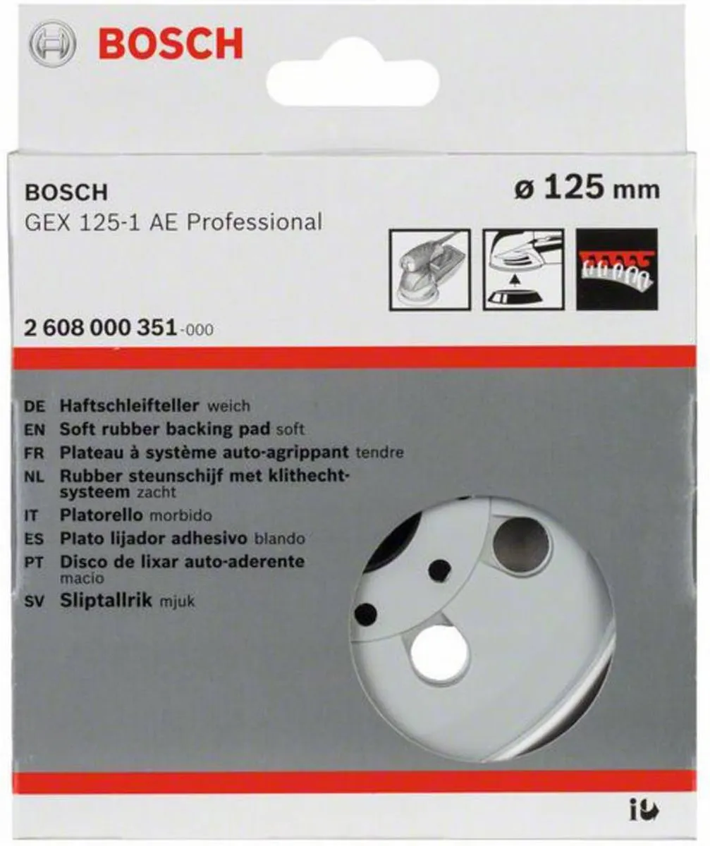 Bosch Schuurplateau 2608000351 - Extra-zacht - 125mm