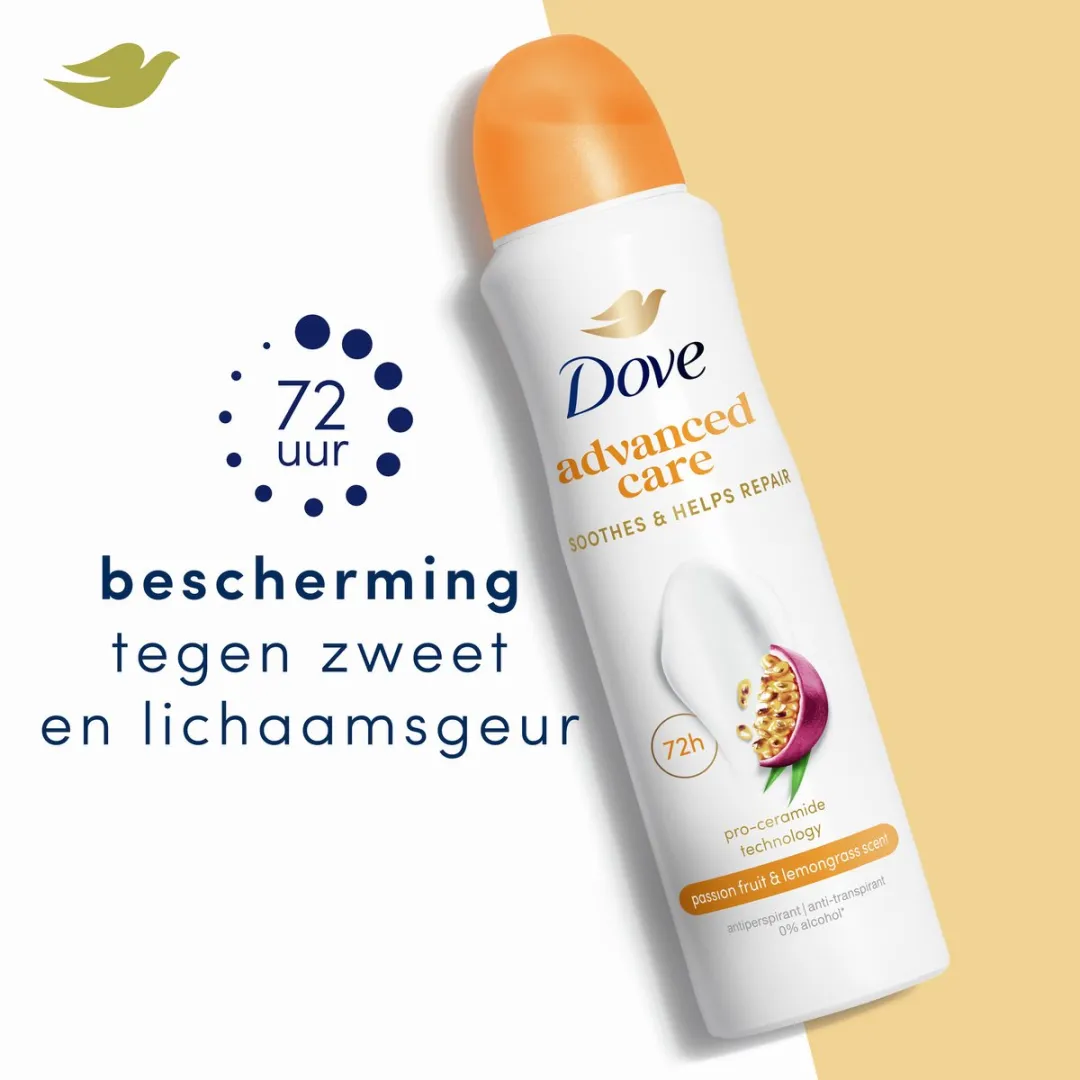 Dove Anti-transpirant Spray Advanced Care Passion Fruit & Lemongrass - 6x150ml