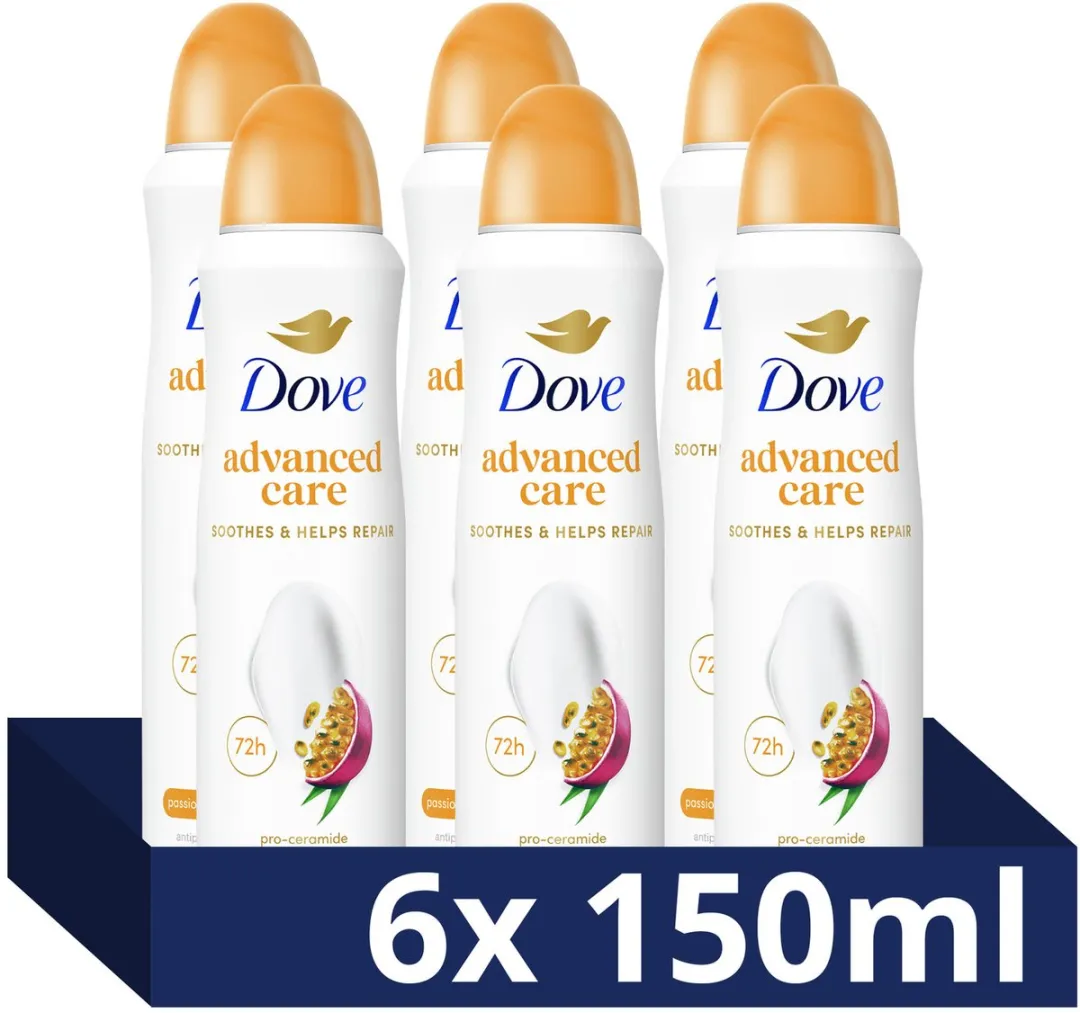 Dove Anti-transpirant Spray Advanced Care Passion Fruit & Lemongrass - 6x150ml
